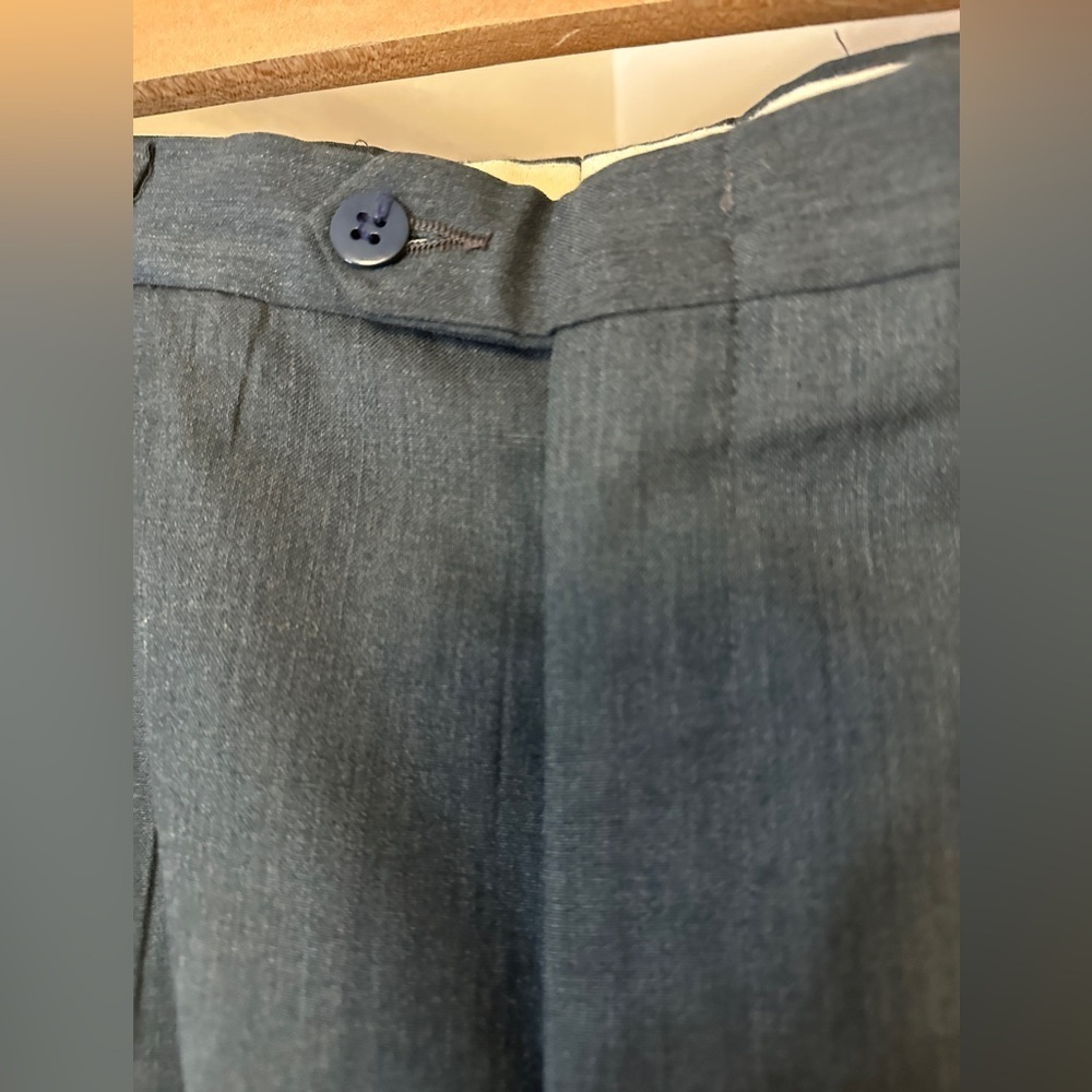 Valentini VINTAGE Pants Size 48 Euro 36 US Charcoal 100% Wool Rare! Italy - Picture 2 of 12